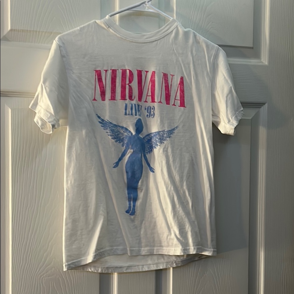 Nirvana Kids White Graphic T-Shirt